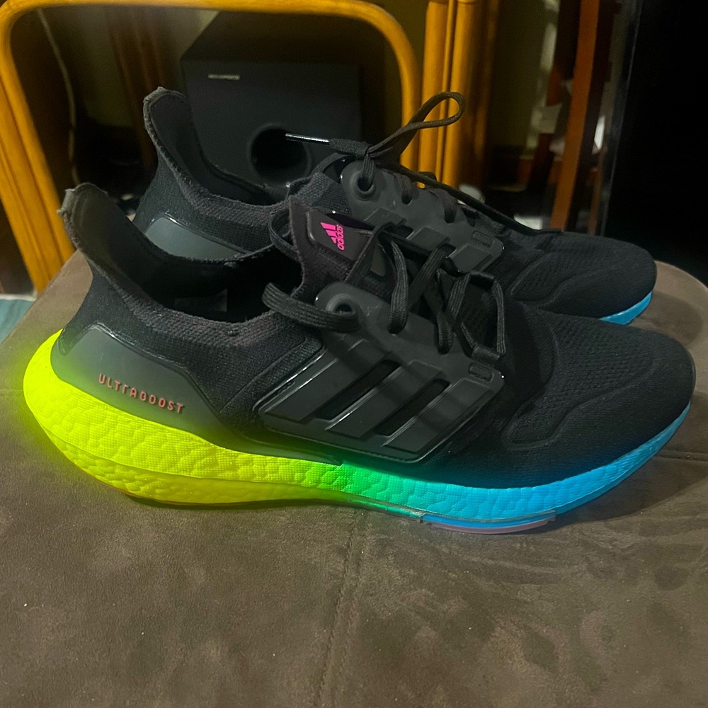 Adidas Ultraboost Black Sneakers with Gradient Sole